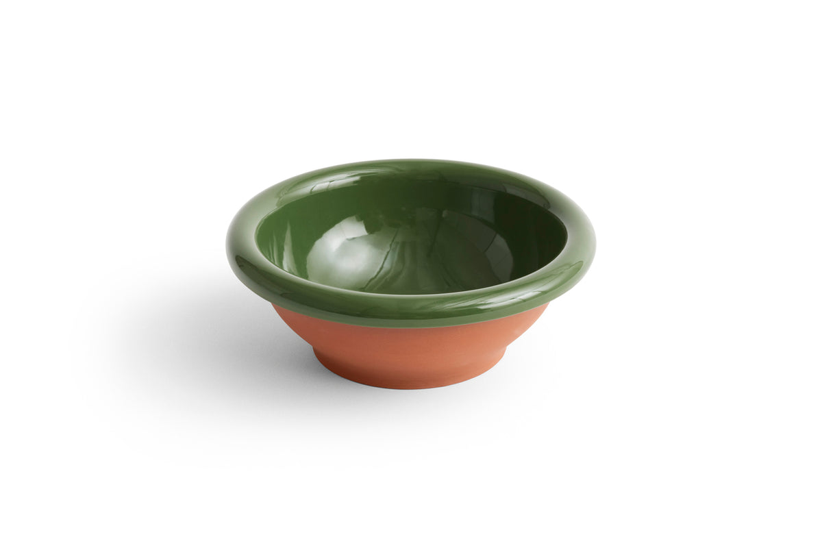 Barro Salad Bowl by HAY, Small Salad Bowl, Large Salad Bowl, Green White Natural