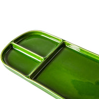 The Emeralds: Ceramic Plate Rectangular, Green