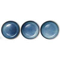 Deep Plate Rustic Blue L