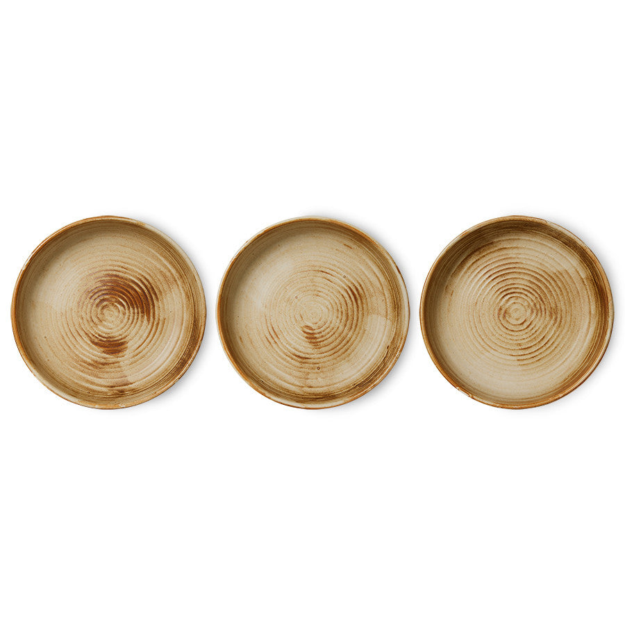 Deep Plate Rustic Cream/Brown L