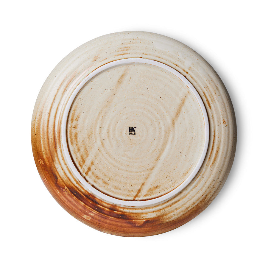 Side Plate Rustic Cream/Brown