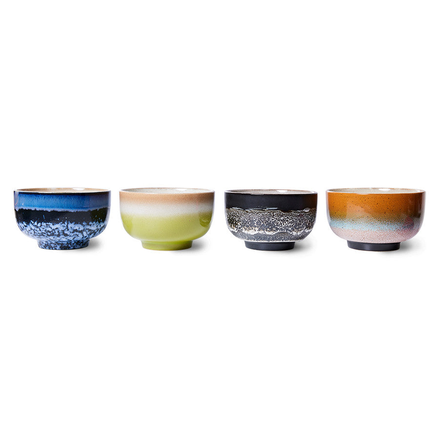 the set of four bowls side by side showing their full colours