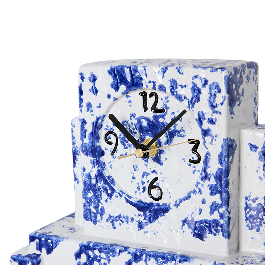 Blue Mantle Clock by HKLIVING, styled shot