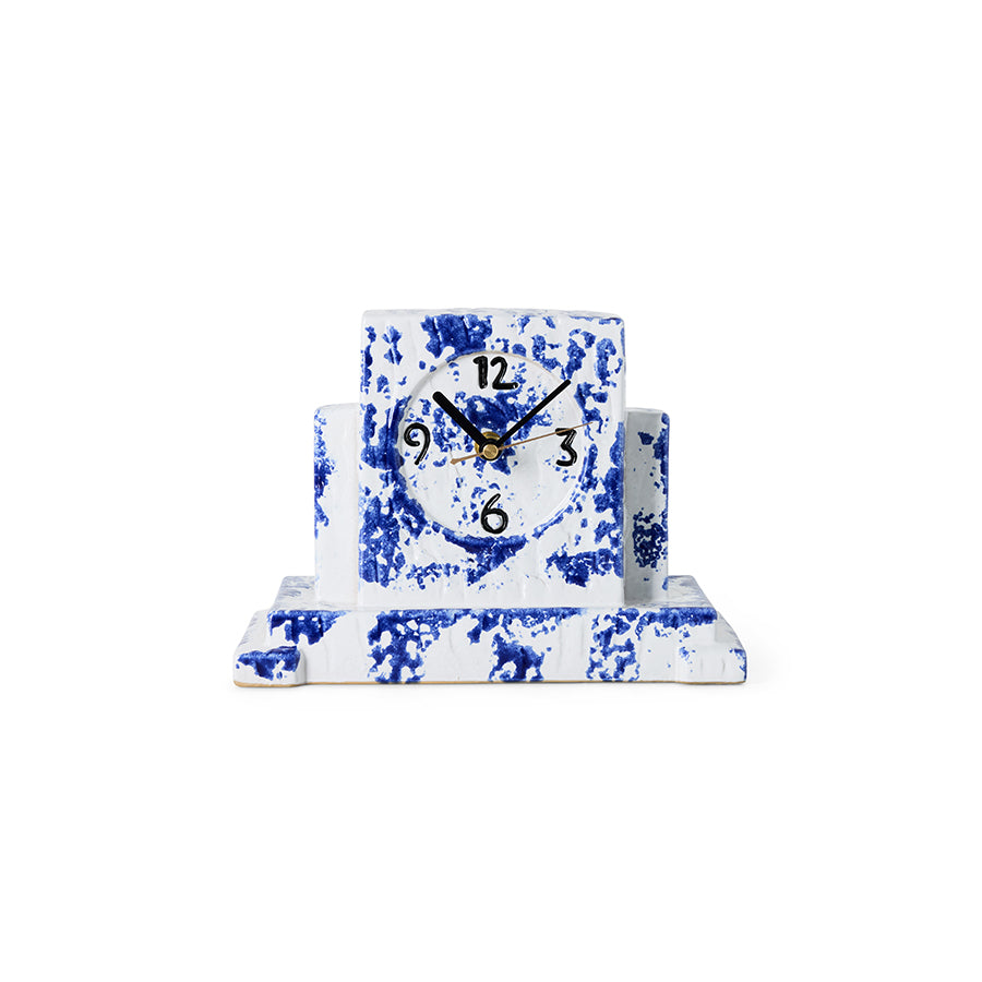 Blue Mantle Clock by HKLIVING, full packshot