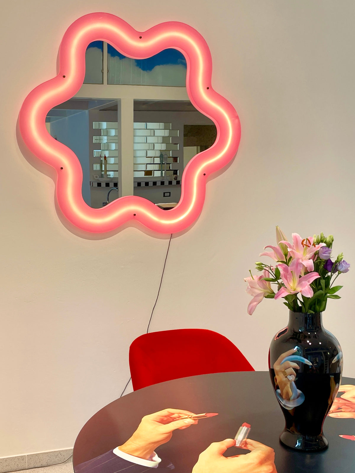 Supercurve Mirrors - Flower & Tiny Flower by Seletti