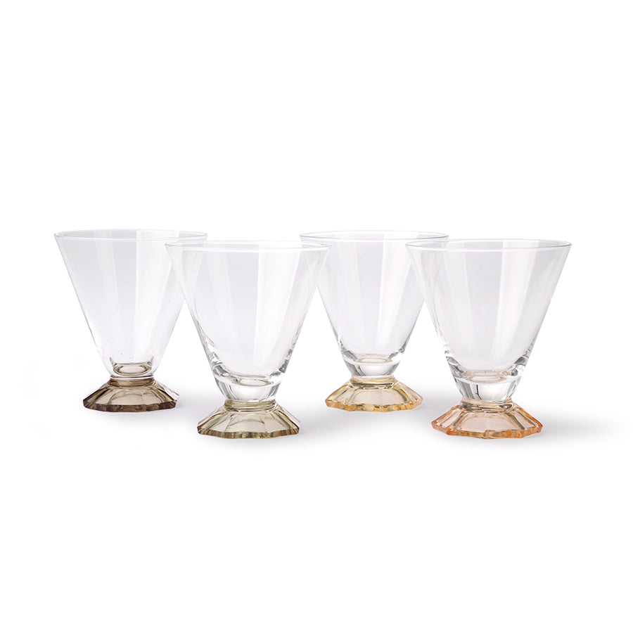 Coloured Cocktail Glass Set Of 4