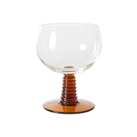 Swirl Wine Glass Low Ochre