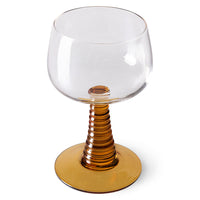 Swirl Wine Glass High Ochre