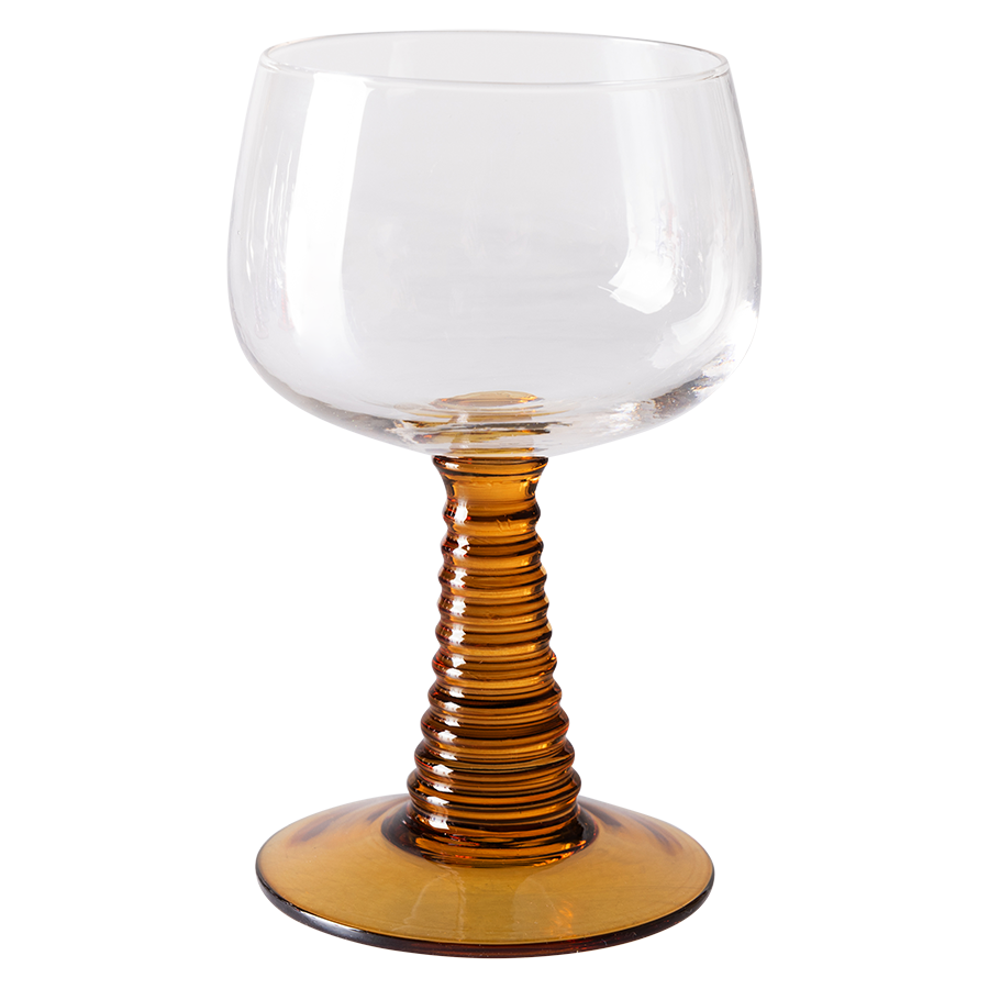 Swirl Wine Glass High Ochre