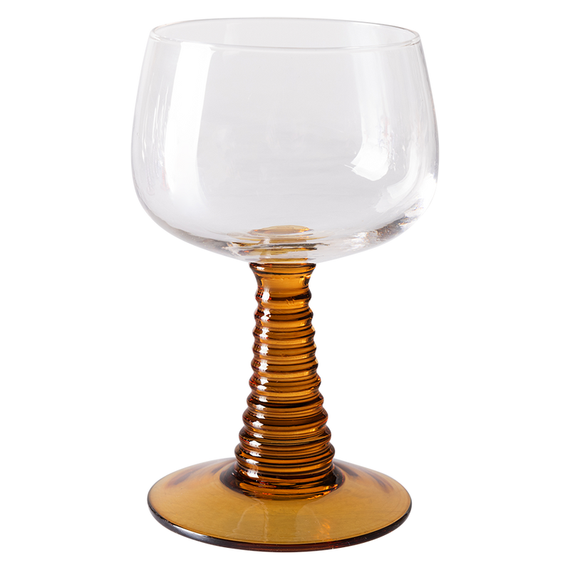 Swirl Wine Glass High Ochre