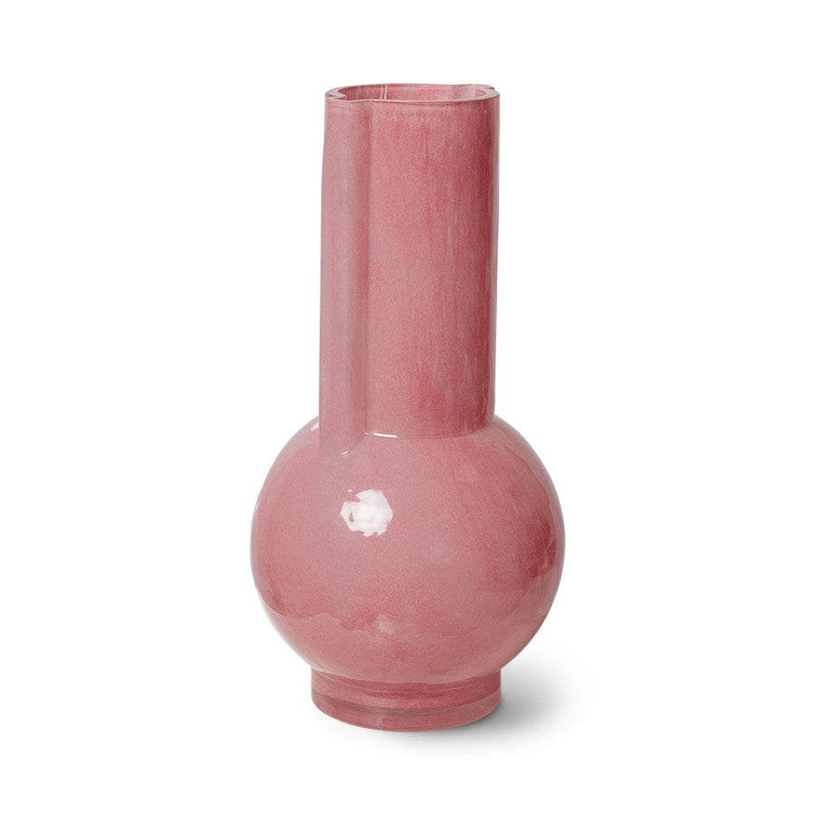 Glass Vase Flamingo Pink by hkliving