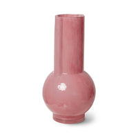 Glass Vase Flamingo Pink