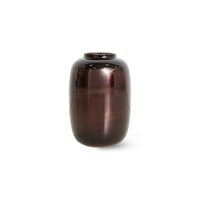 brown vase with a shiny metalic finnish from hkliving