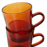 Coffee Cups Amber Brown (set of 4)