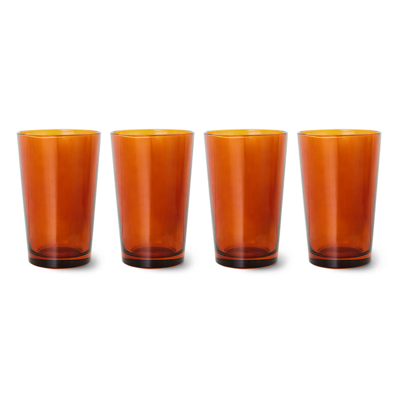 Tea Glasses Amber Brown (set of 4)