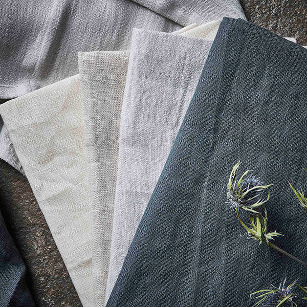 100% Linen Tea Towel Natural Set of 2