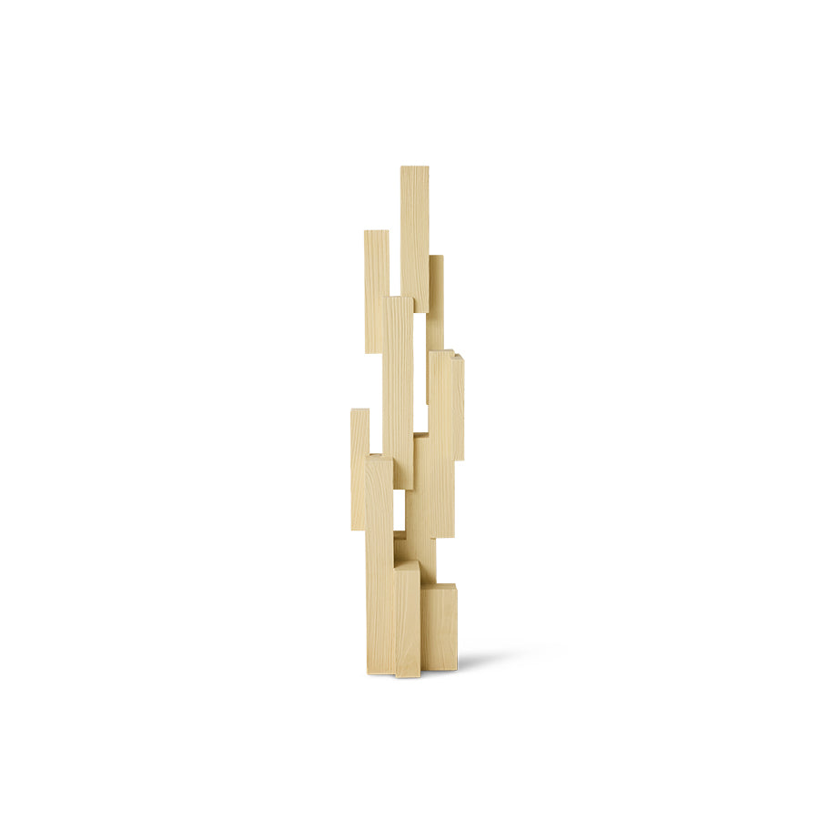 Skyscraper Sculpture in Cream by HKLIVING, front view on white background