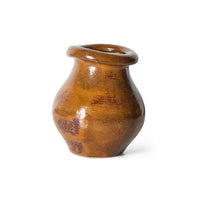 HKLIVING Robust Vase in burnt umber, Medium size, front view showing the rich layered glaze