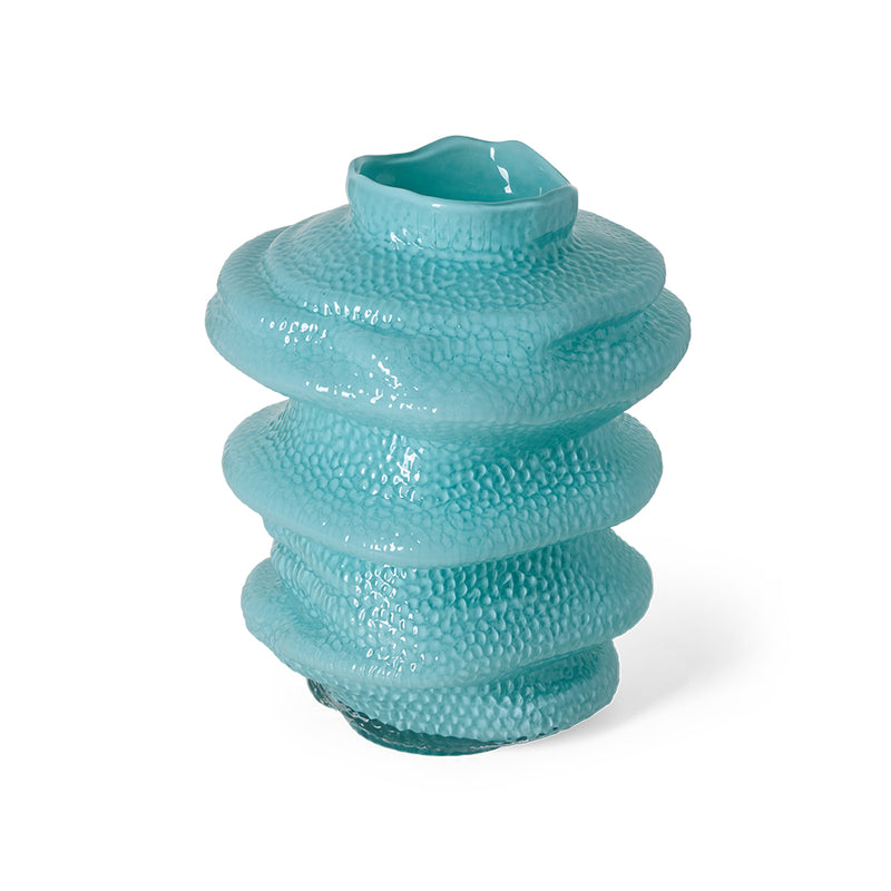 Statement Glass Vase in Blue by HKLIVING, alternate angle