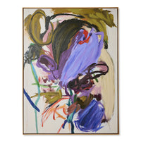 Framed Artwork, Abstraction by HKLIVING, 123 x 163cm, in a natural wooden floating frame - full view on a white background