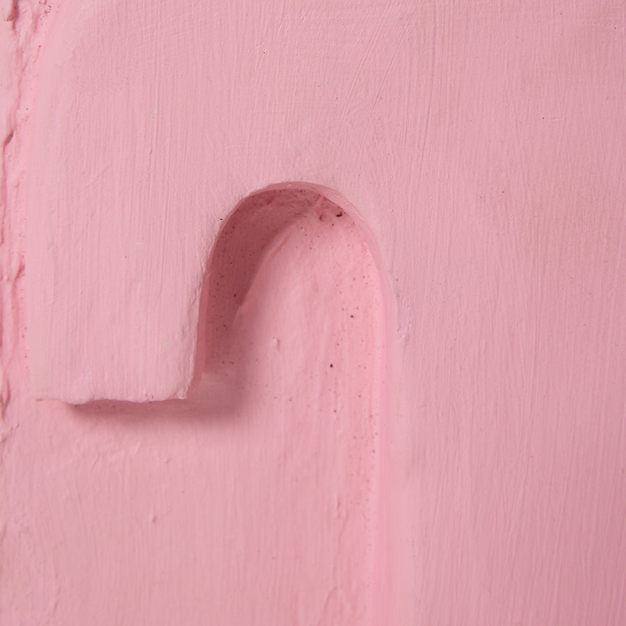 Close-up texture detail of the HKLIVING Pocket Exhibit 'Crave' in bold pink