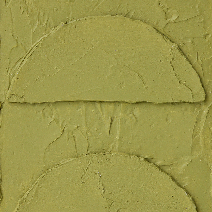 Close-up texture detail of the HKLIVING Pocket Exhibit 'Verdant' in green, showing the hand-finished surface