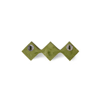 Wall Sculpture in Olive Green by HKLIVING – reverse view showing keyhole wall-mount fixings