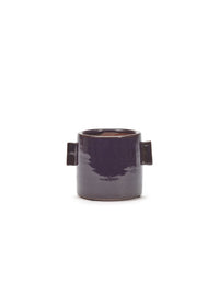Flower Pot S Glazed Aubergine