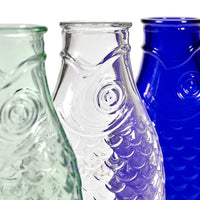 Carafe Bottle Fish & Fish by Serax in Green, Clear, and Blue