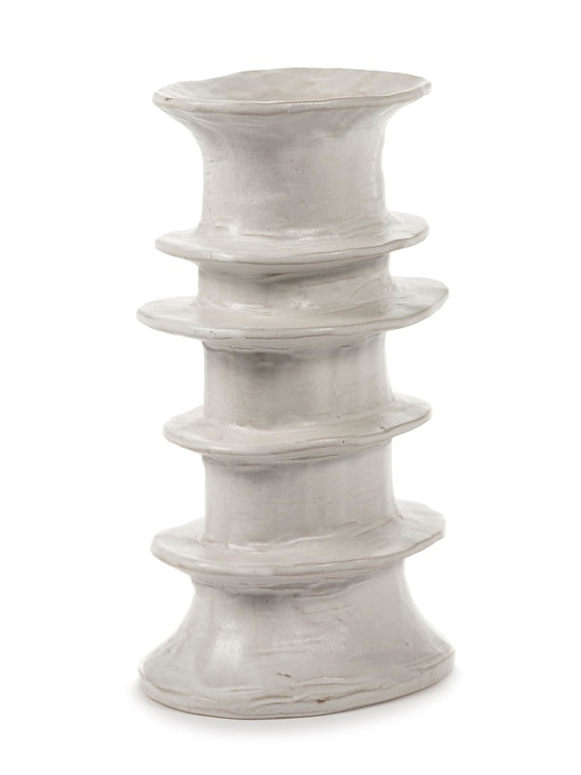 VASE L WHITE BILLY 04