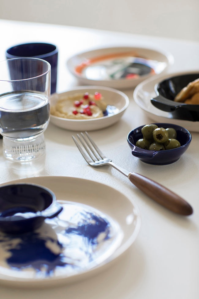 Breakfast Plate Off-White / Blue Artichoke Feast