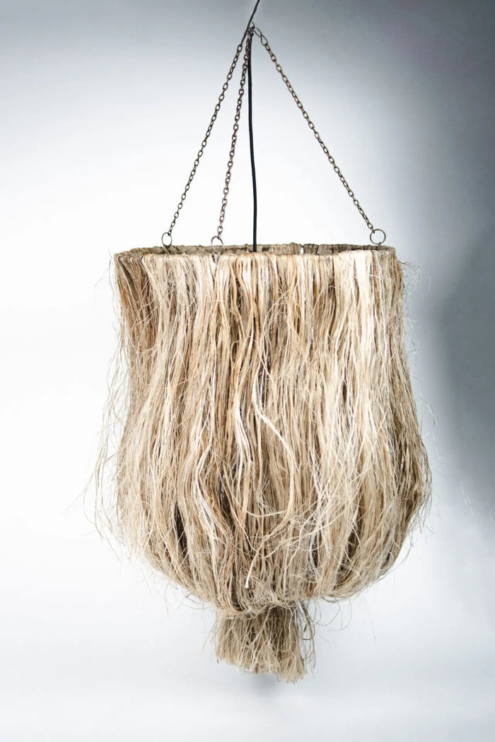 Hilda Jute Ceiling Lamp – Bohemian Hanging Light with Soft Fringe