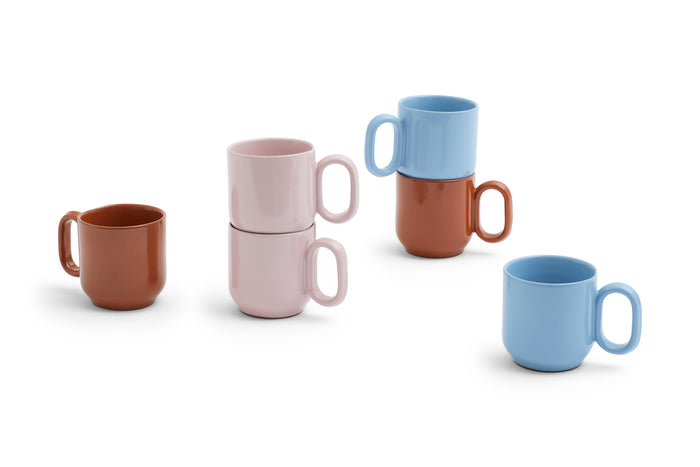 Barro Cups in Set of 2 from HAY in Natural, Pink, Light Blue