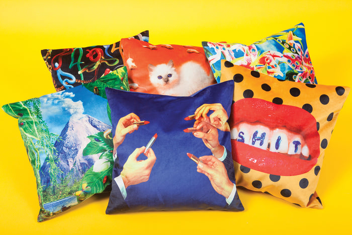 Seletti x TOILETPAPER Cushions – Surreal Pop Art Designs in Bold Styles