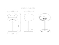 Le Feu Dome Steel Low – Bioethanol Fireplace, Classic Dome