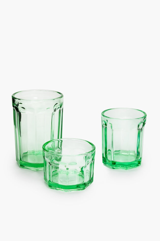 Glass 40cl Green Fish & Fish