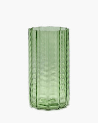 Vase 02 Green Transparent Waves