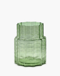 Vase 04 Green Transparent Waves