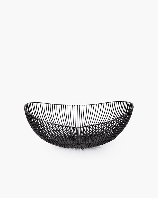 Wire Basket Oval Black by Serax