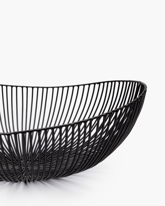 Wire Basket Oval Black by Serax