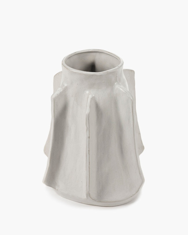 VASE L WHITE BILLY 01