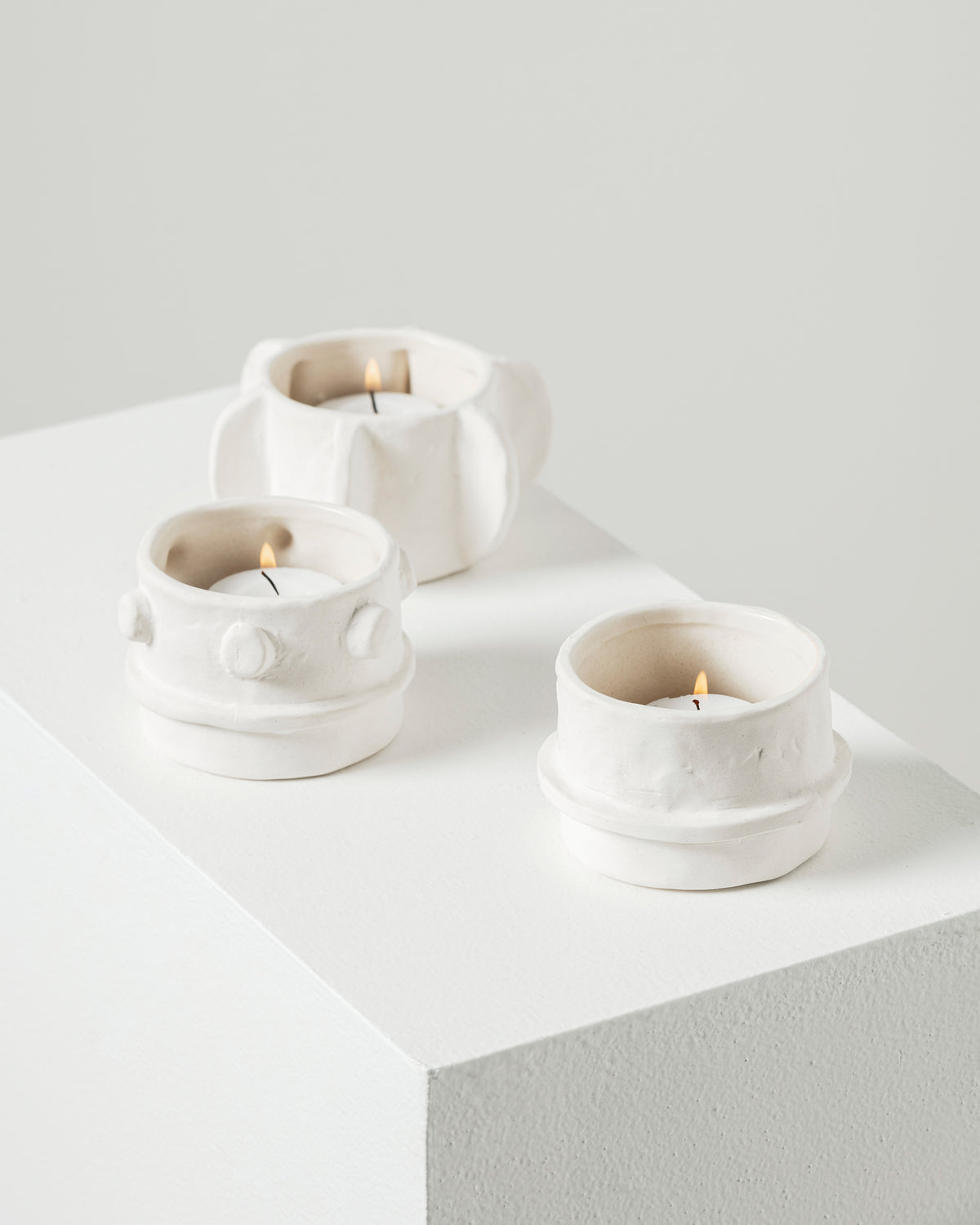 Molly Tealight Holder by Serax - Beige (Set of 3 Distinct Designs)