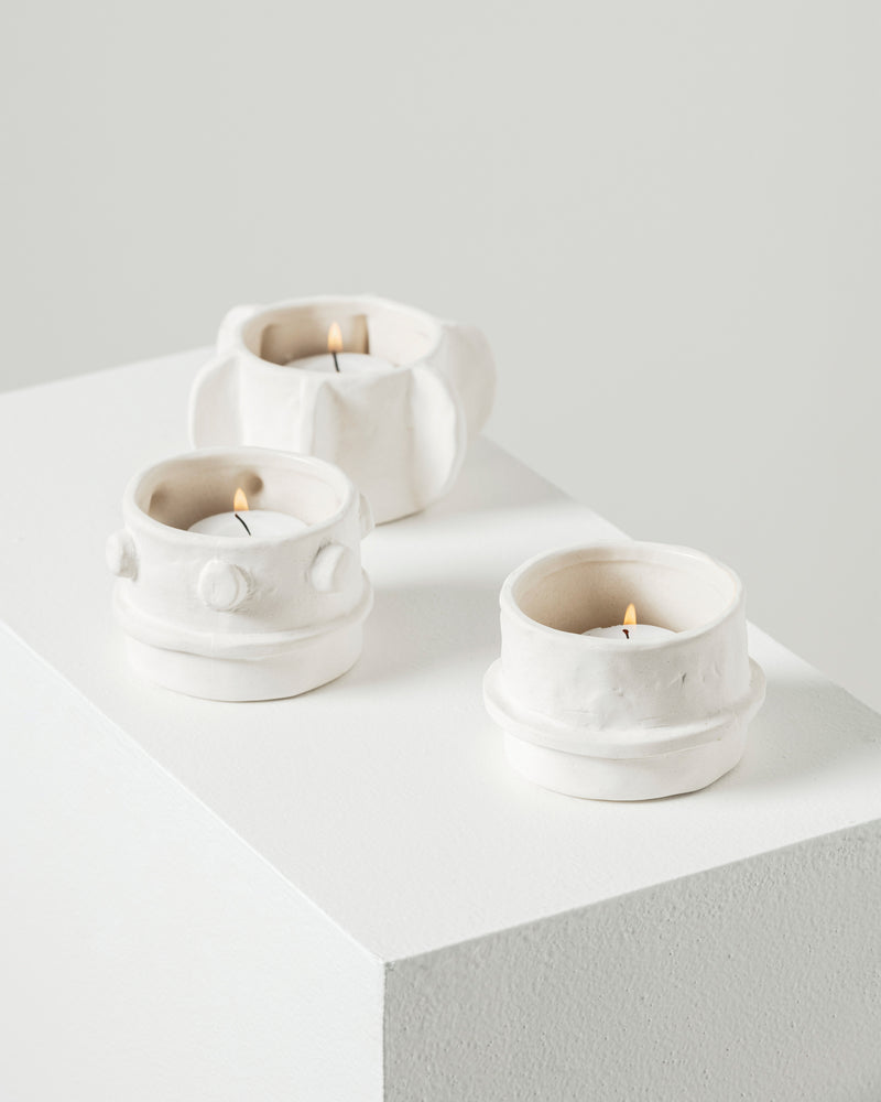 Molly Tealight Holder by Serax – Beige (Available in 3 Distinct Designs)