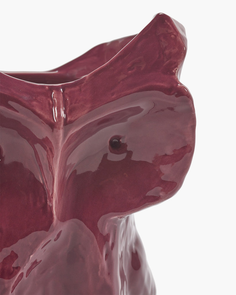 close up of sculptural ceramic vase for modern design interiors
