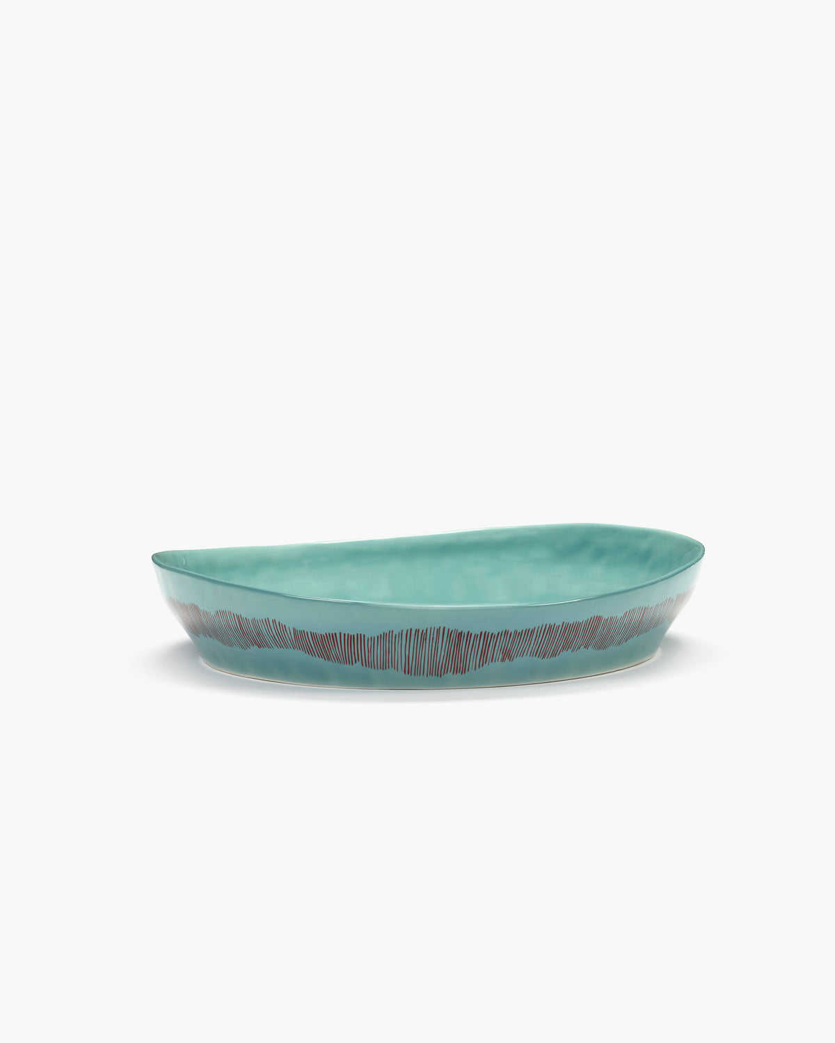 Serving Bowl S Azure Stripes Red Feast 30cm by Ottolenghi