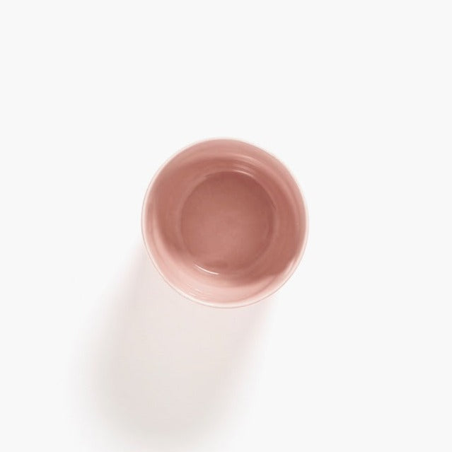 the inside of the delicious pink espresso cup from ottolenghi by serax with a high glaze only found on the best crockery