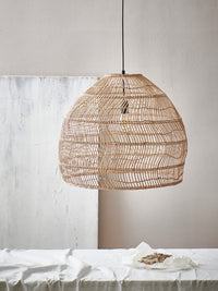 Wicker Pendant Lamp Ball Natural M by HKLIVING