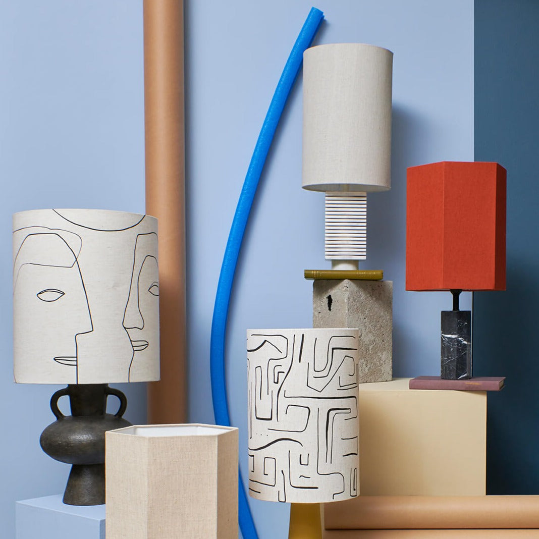 Jute Cylinder Lamp Shade Jade Green