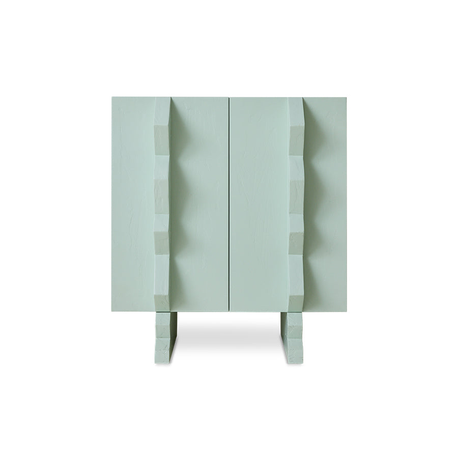 Forma Cupboard technical diagram showing dimensions - Ice Blue finish by HKLIVING