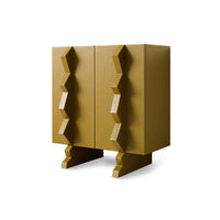 Forma Cupboard in Olive Green by HKLIVING styled in a hallway setting